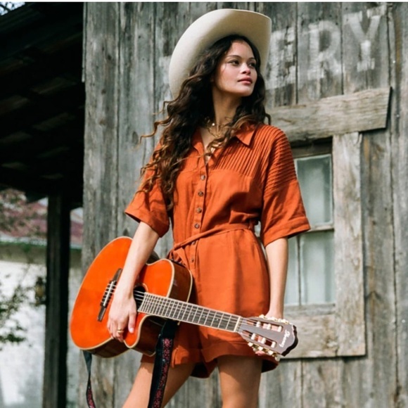 SPELL Rani Romper in Copper Tie Revolve Size XS - Picture 8 of 10